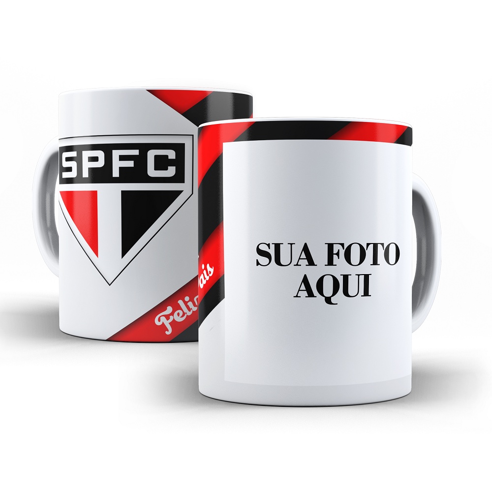 Caneca personalizada com foto time São Paulo Pai xicara 325 ml | Shopee ...