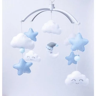 Mobile musical Giratório para berço Bebe Nuvem Azul