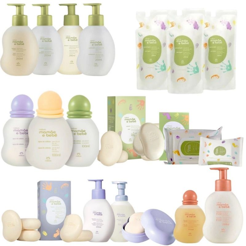 Linha Mamãe e Bebê Natura - Monte seu Kit / Escolha seus itens | Shopee ...
