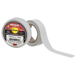 Fita Isolante Imperial Slim Branco 18mm X 10m - 3m