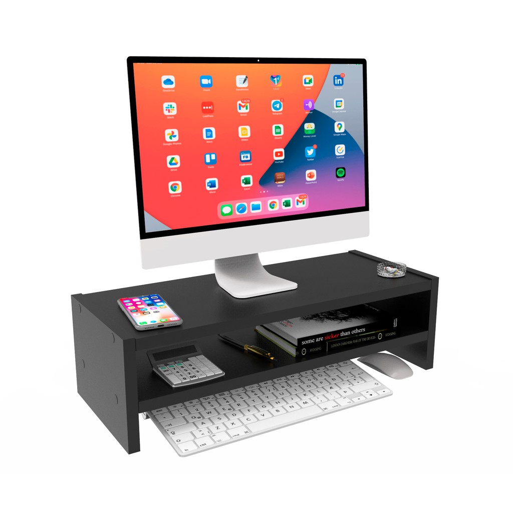 Suporte para Monitor Mesa Elevado Organização Home Office
