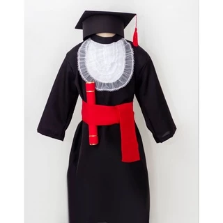 Beca de Formatura Infantil Preta completa , disponibilidade para 4 ate 8 anos | Escolas | Ensaios Fotográficos | Formatura ABC | Roupa de Formatura | Beca | Toga