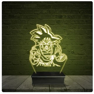 Led Luminária Acrílico Abajur - Dragon Ball Goku 2