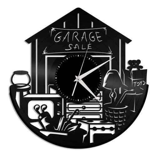 Venda de Garagem - Relógio Disco De Vinil Decoração