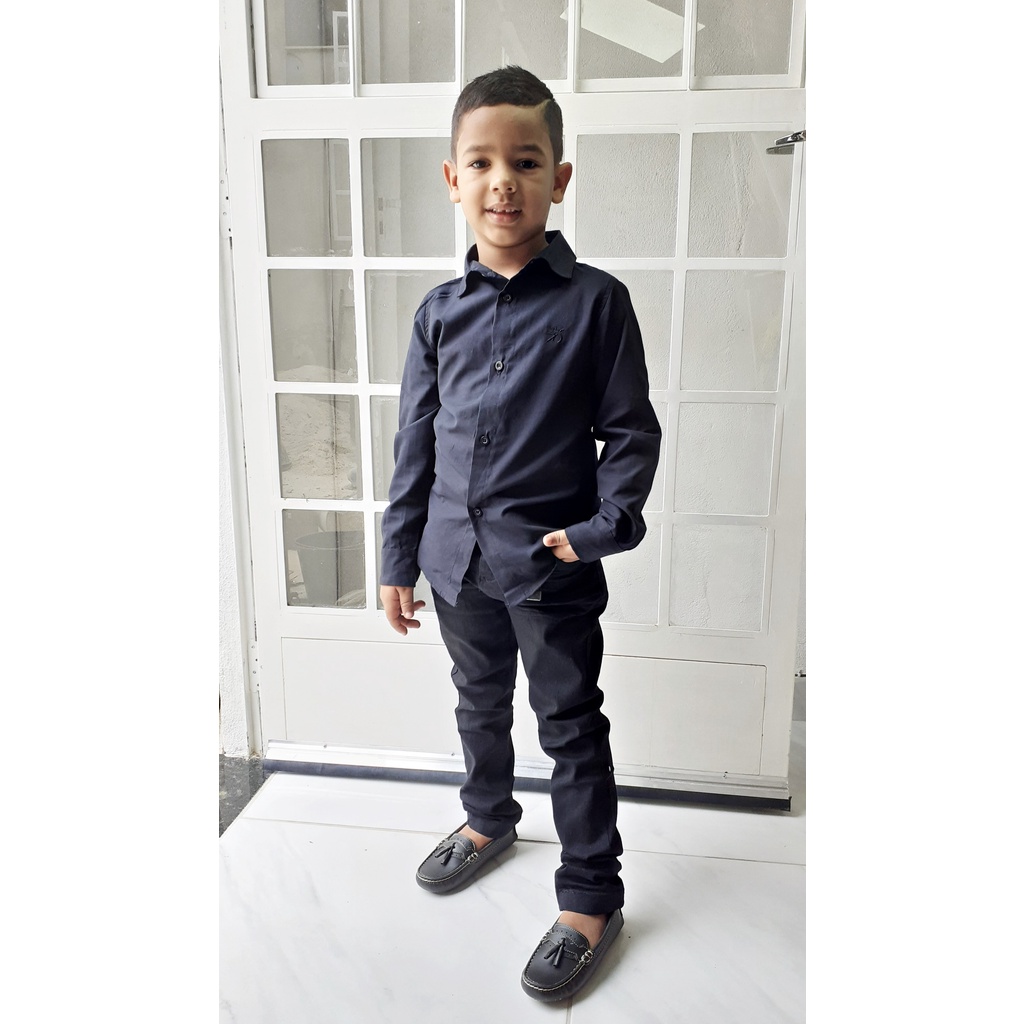 Camisa preta infantil store social