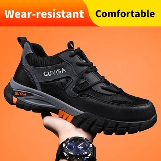 GUYISA Sapatos De Segurança Biqueira De Aço Para Homens Botas De Trabalho Confortáveis E Resistentes Ao Desgaste CN36-46 1109