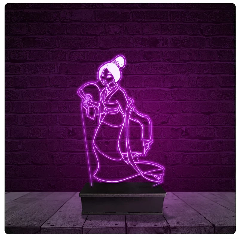 Luminária e Abajur Acrílico Led - Mulan Disney 02