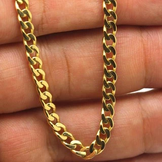 Pulseira Masculina grumet de aço inox dourada