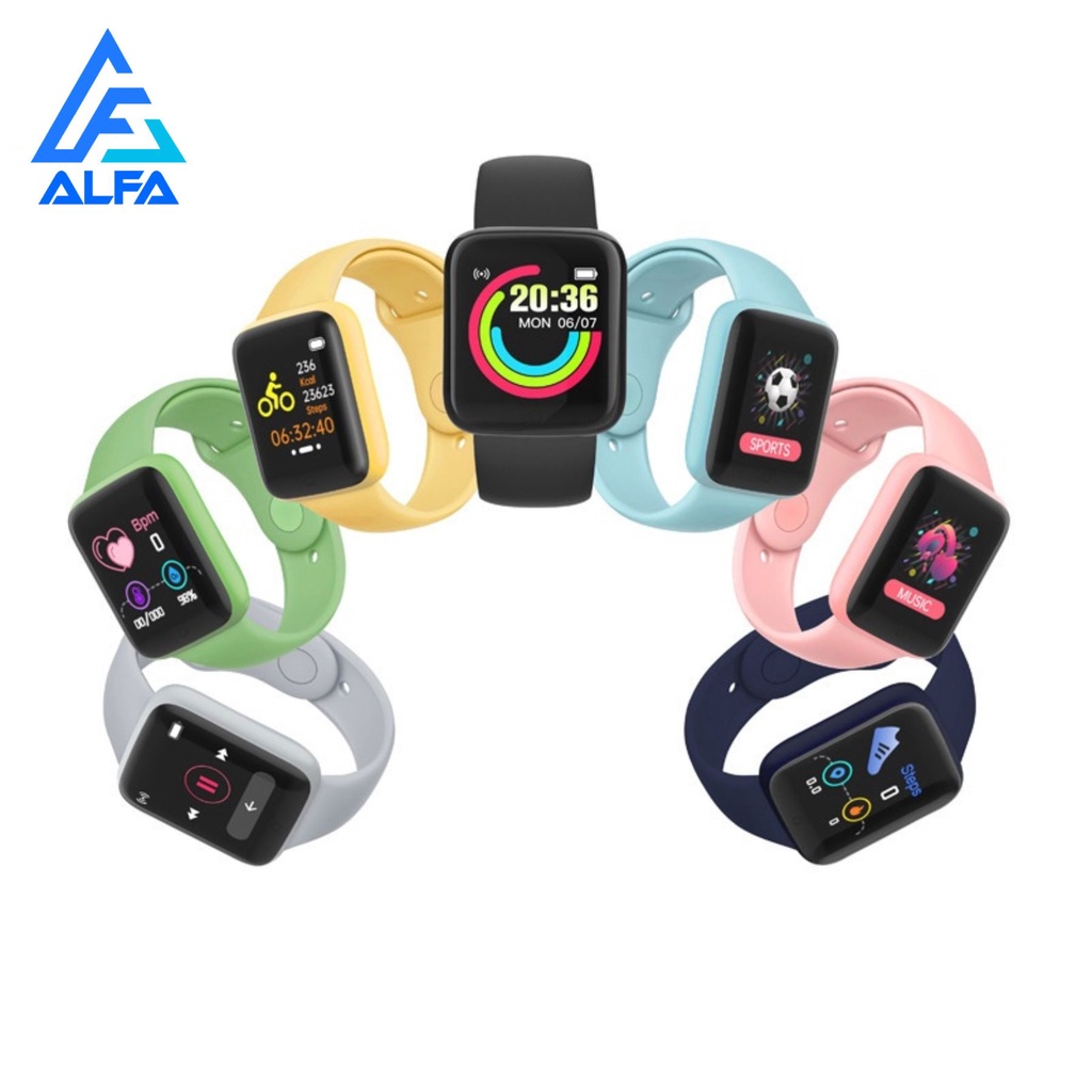 Relógio D20/Y68 Macaron Smartwatch Inteligente | Shopee Brasil