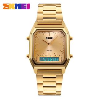 Skmei Oficial 1220 casual relógio de quartzo à prova dwaterproof água aço inoxidável banda analógico relógios