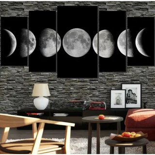 Quadros Decorativo Fases Da Lua Anoitecer 128x60 Lindo N3 Move = 1502