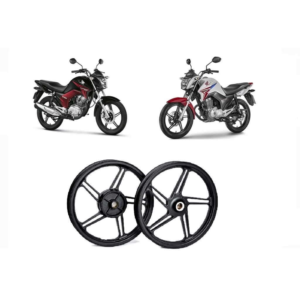 Mc dragon moto peças - Jogo Roda Liga Leve 5 Palitos Honda Titan 150. Por  Apenas 620,00