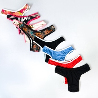 Kit Com 15 Calcinhas Adulto Modelo Tanga De Microfibra Cor Estampadas Lisas