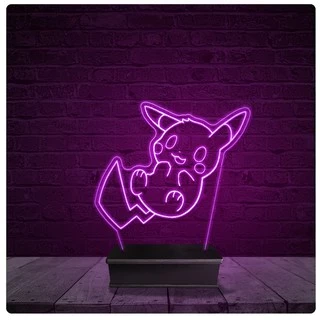Luminária e Abajur Acrílico Led - Pikachu Pokémon 10