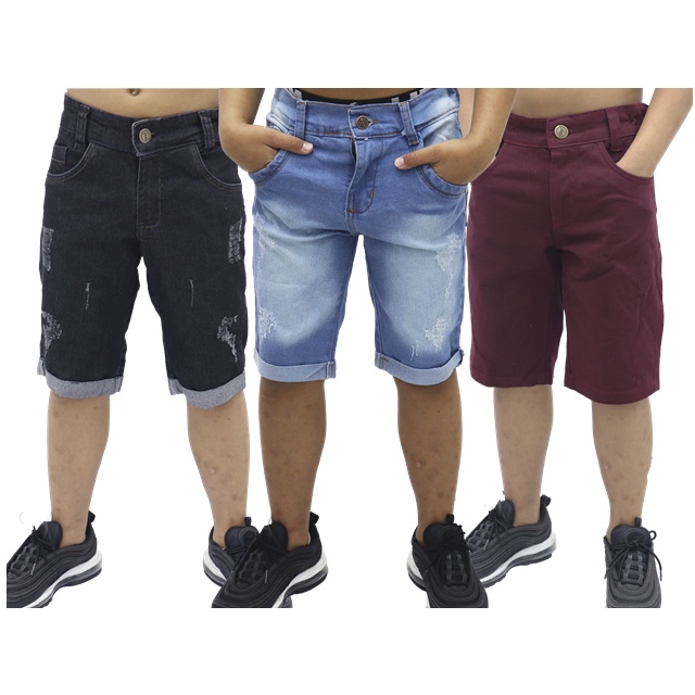 Bermuda store jeans juvenil