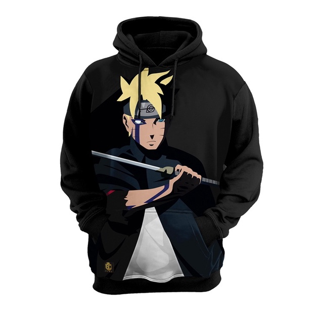 Moletom Unissex Canguru Blusa de Frio Personagens Anime Naruto