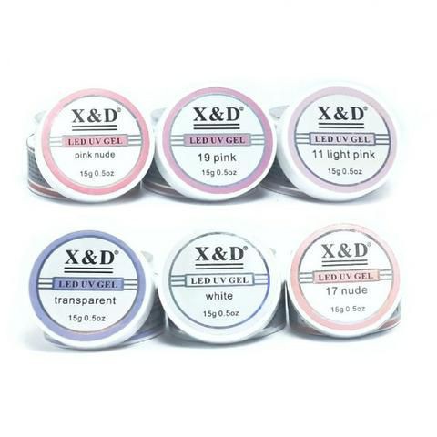 Gel X&d 15g Led Uv Gel para Unhas Xd Profissional Acrigel Alongamento Xed