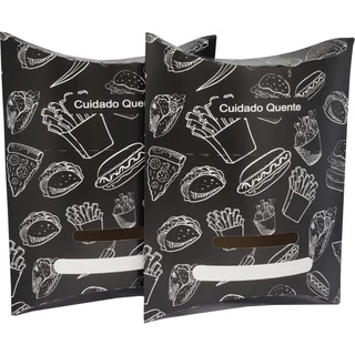 Embalagem Delivery Para Pastel P (mini Pastel / Pastel Doce) Linha Black 100