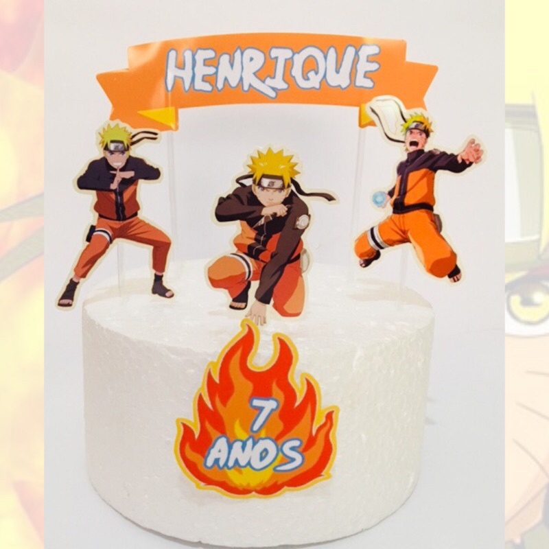 Topper de bolo personalizado Naruto 2 - Elo's personalizados