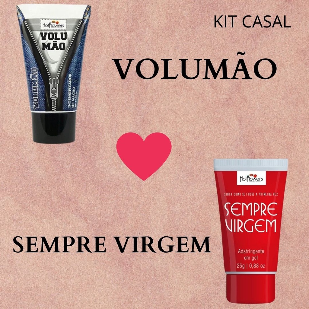 Kit Casal Quente com Gel Sempre Virgem + Gel Volumão - Kit Casal Sex Shop |  Shopee Brasil