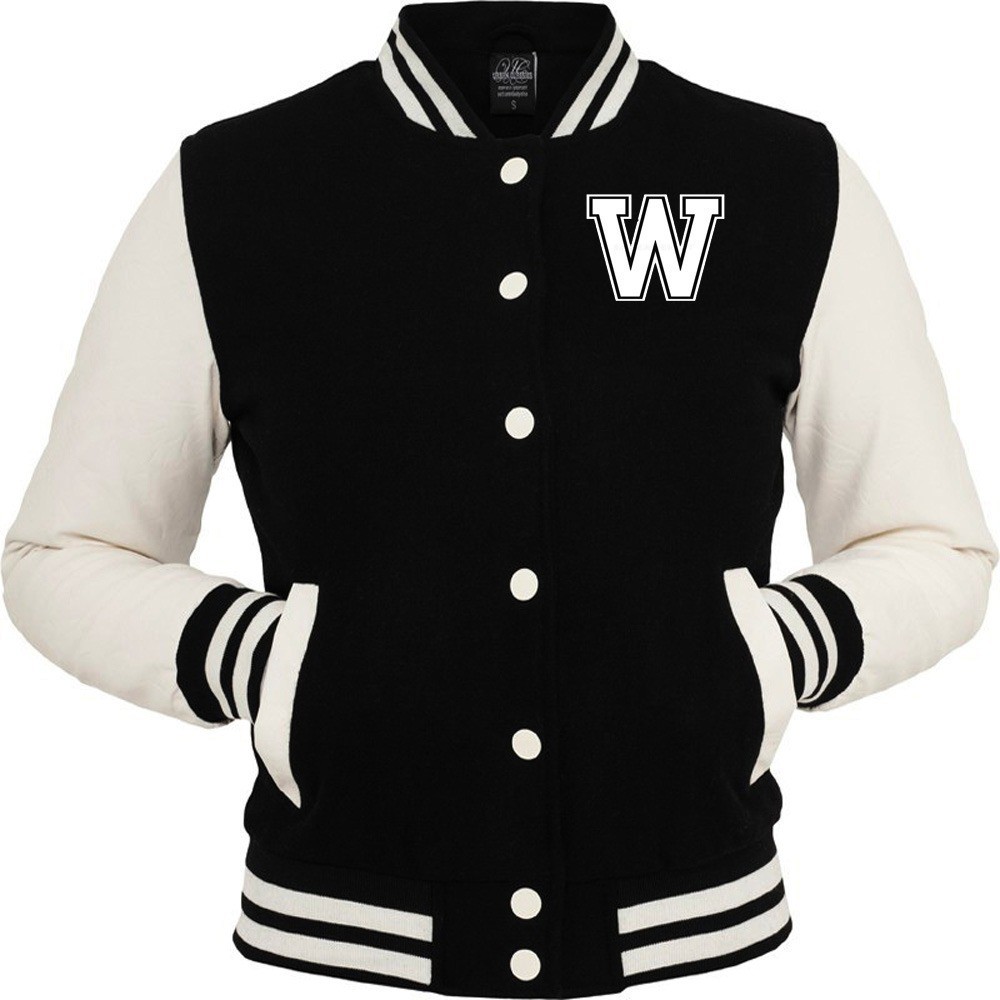 Jaqueta College Americana Letra W Bordada Alto Relevo, Algodão Várias  Cores Unissex