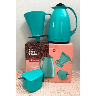 Garrafa Termica Café Kit Pratico Açucareiro + Suporte Filtro