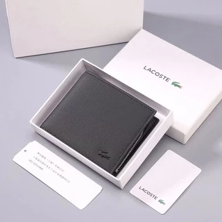 Nova Carteira Para Homens E Mulheres , Curta De Couro De Camada Dupla Com Caixa