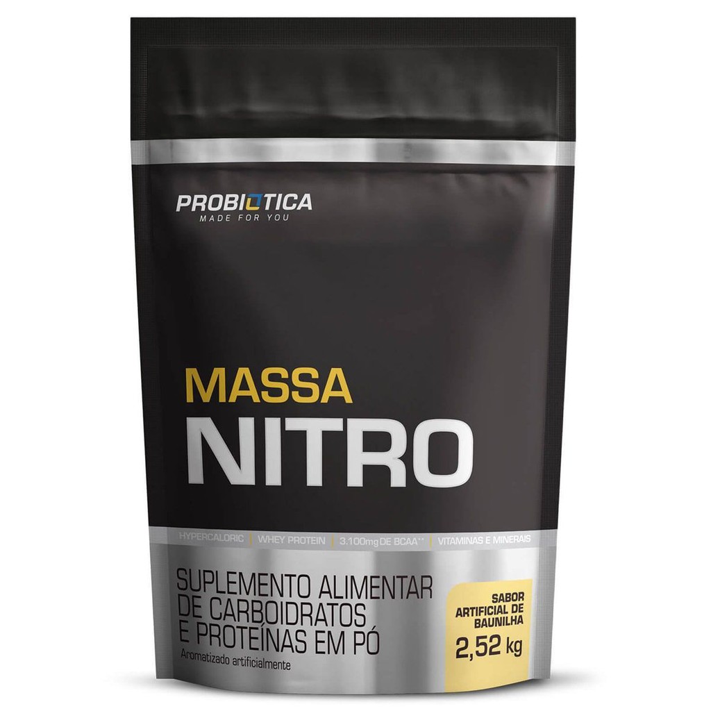 Hipercalórico - Massa Nitro - Probiótica - 2,52 Kg