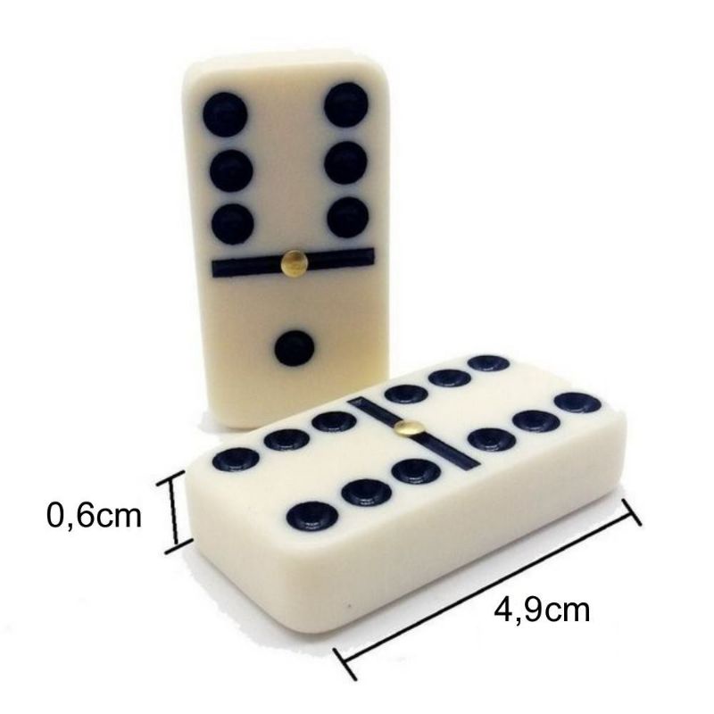 Jogo Domino Grosso Grande Profissional Com Pino Metal Top