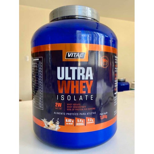 Ultra Whey Protein Isolate 2W Concentrando e Isolado Vitae 1.8kg Pote AQtudo