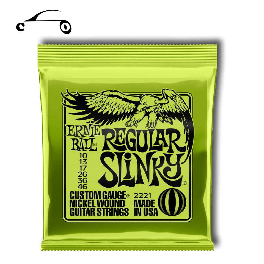 Encordoamento para Guitarra Jogo de Cordas Ernie Ball 010-046 Regular Slink Niquel 2221 - DESCONTO NO ATACADO