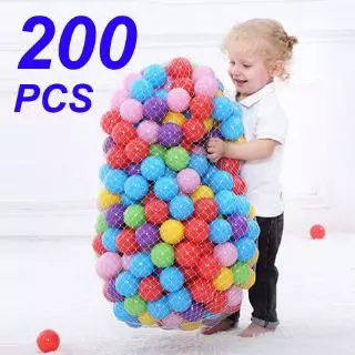 200Pcs Baby Ocean Balls Water Pool Wave Ball Kids Swim Pit Com Basquetebol Play House Tendas Ao Ar Livre Brinquedos