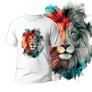 Camiseta Roupa Moda Feminina Masculina Camisa Dry Fit Confort Leão Judá