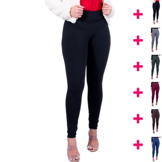 Kit 2 Calça Legging Flanelada Termica Antifrio Suplex Quentinho para inverno ModaDudis