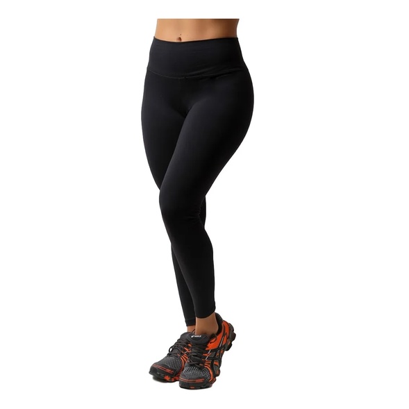 Kit Calça Legging Bermuda Fitness Linha Noite Cos Alto Feminino