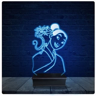 Luminária Led Acrilico Abajur - Disney Mulan 01