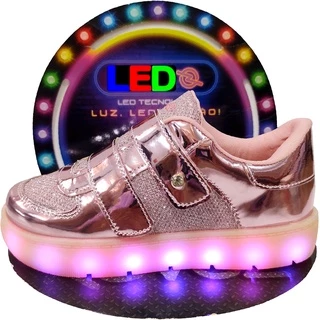 Tênis De Led Infantil Recarregável Feminino Alves Alves