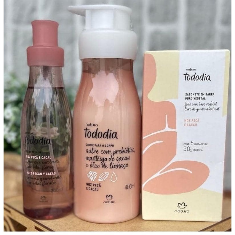 Conjunto Kit Autocuidado Natura Tododia Body Splash Hidratante Ml Caixa Com