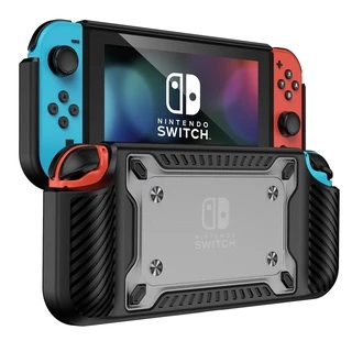 Para Interruptor Nintendo Switch OLED Caixa À Prova De Choque TPU Soft Hard Translucent PC De Tampa Protetora Anti-Queda 2021 Acessórios
