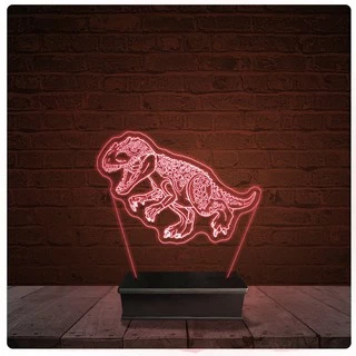 Abajur Luminária Acrílico Led - Dinossauro 04