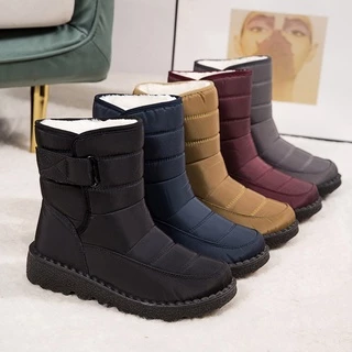 Moda Feminina Botas De Inverno Femininas Snowy High Slip Casual