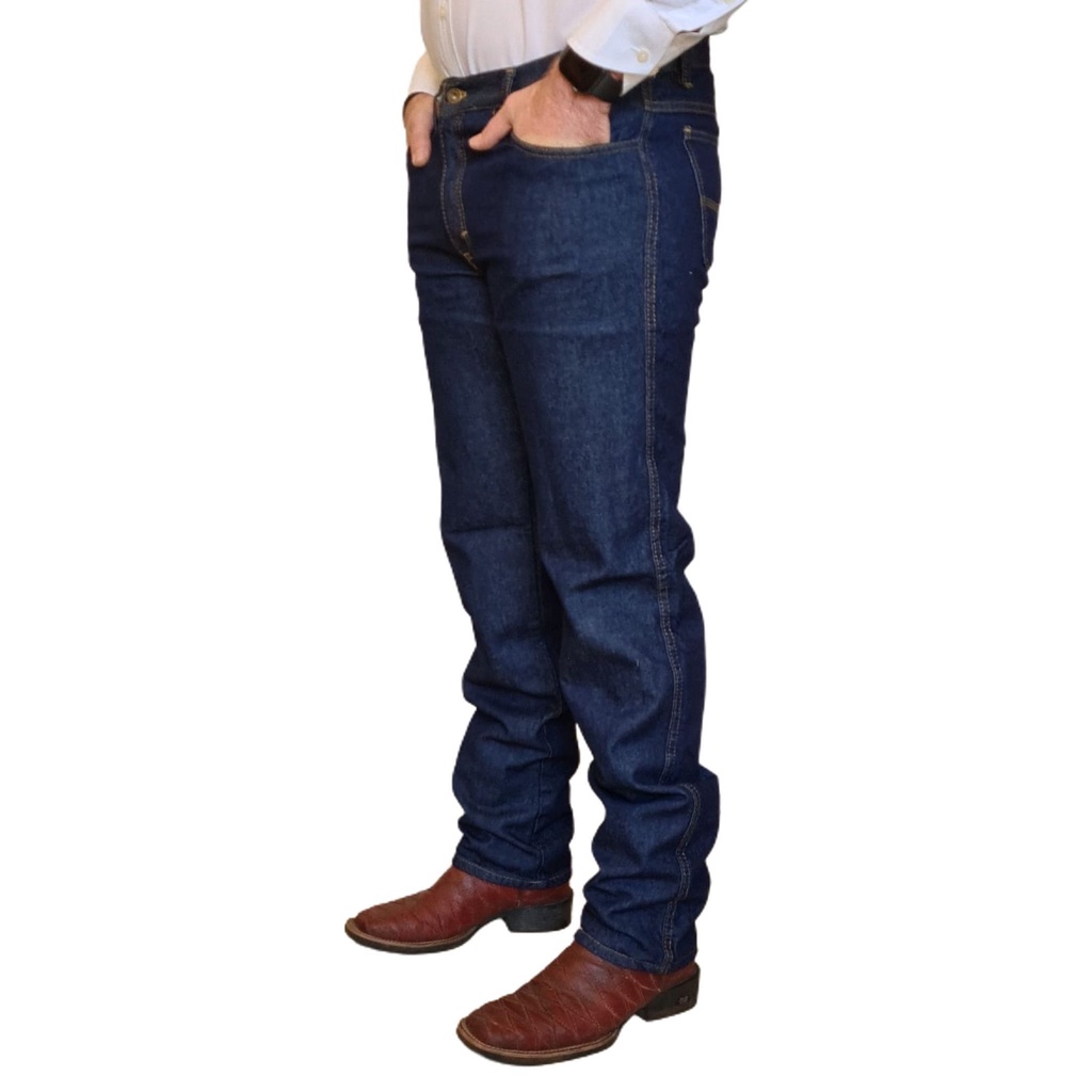 Calça Jeans Masculina Escura Tradicional Para Trabalho Reta Serviço Atacado  Uniforme - Azul