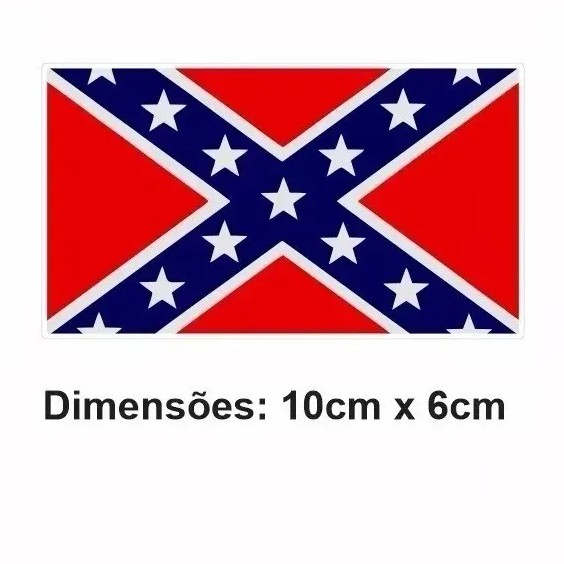 Adesivo Bandeira Confederados Sulista Americana Guerra Civil Shopee 