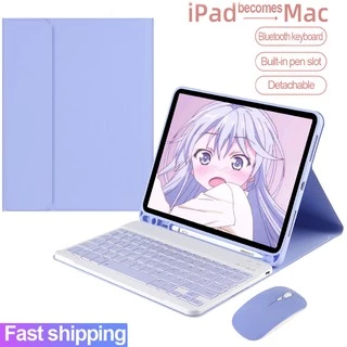 Capa De Teclado Para iPad 9.7 10.2 5ª 6ª 7ª 8ª 9ª 10ª Geração air 2 3 4 5 Pro 11 Sem Fio Bluetooth keyboard mouse case cover