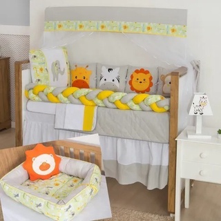 Kit Protetor De Berco tranca Savana + Ninho Redutor quarto do bebe