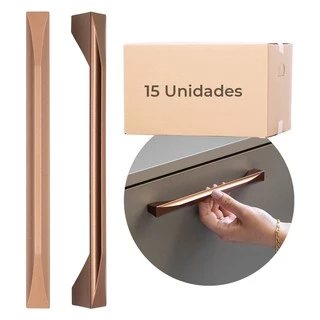 15 Puxadores Para Armario Cozinha Alca Gaveta Brill 192mm