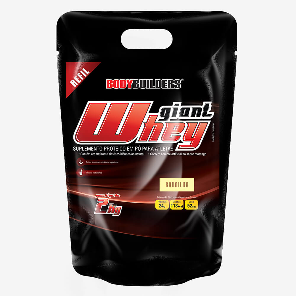 Giant Whey 2kg (Refil) Baunilha – Bodybuilders