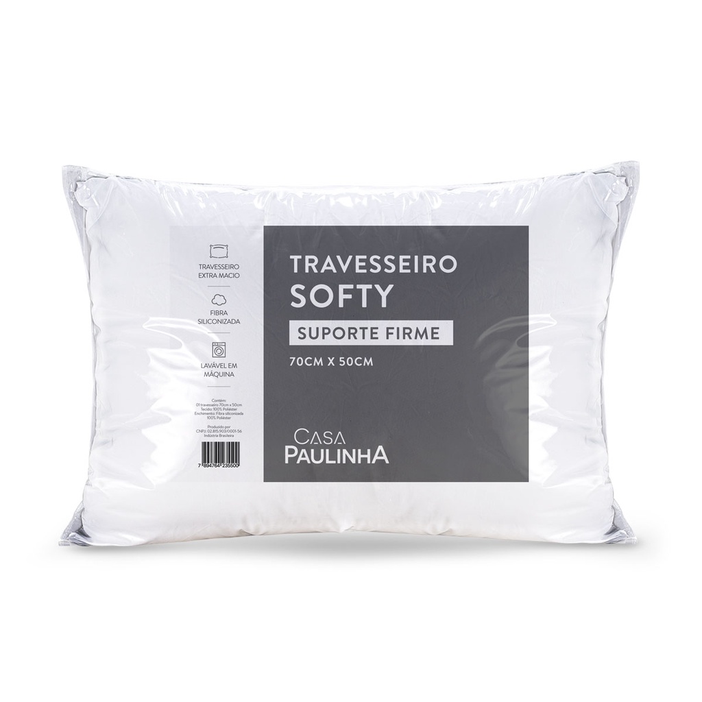 Travesseiro 70x50 Firme Fibra Siliconizada | Shopee Brasil