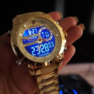 NAVIFORCE 9163 Relógio De Moda Analógico De Quartzo À Prova D