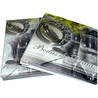 Álbum com Caixa Book Para Fotos Personalizada Para Bodas de Prata
